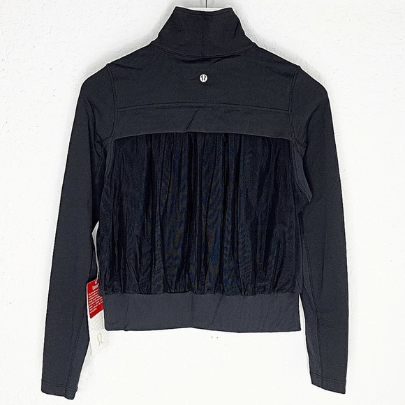 lululemon athletica Jackets & Blazers - Lululemon Get Started Mesh Drape-Back Cropped Jacket in Black